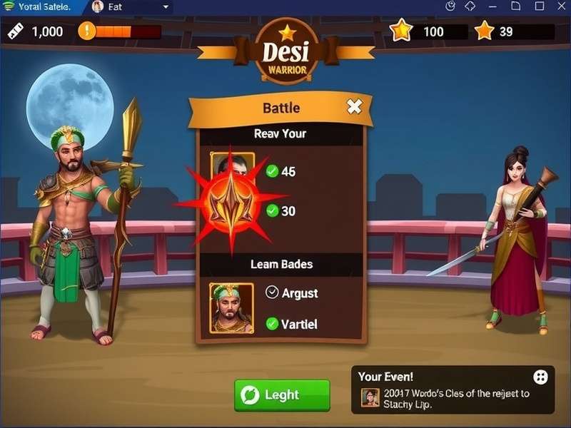 Desi Warrior Clash gameplay screenshot showing character battles